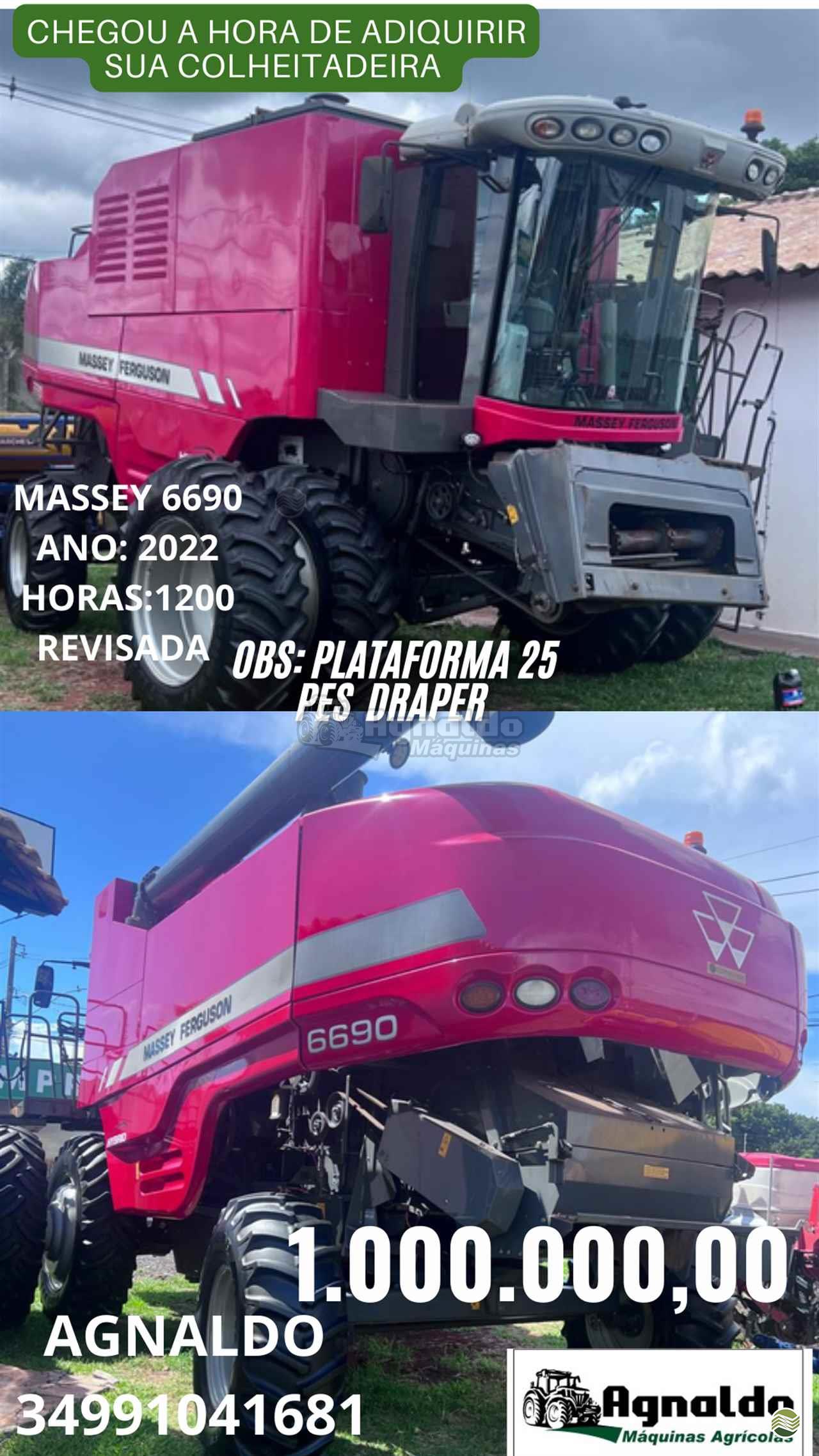 COLHEITADEIRA MASSEY FERGUSON MF 6690 Agnaldo Máquinas Agrícolas  UBERABA MINAS GERAIS MG